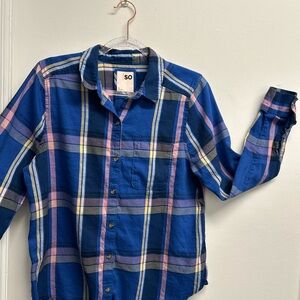 SO Multicolor Plaid Casual Shirt